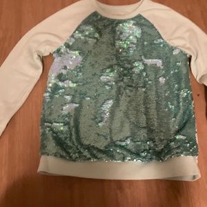 Blue sequence long sleeve